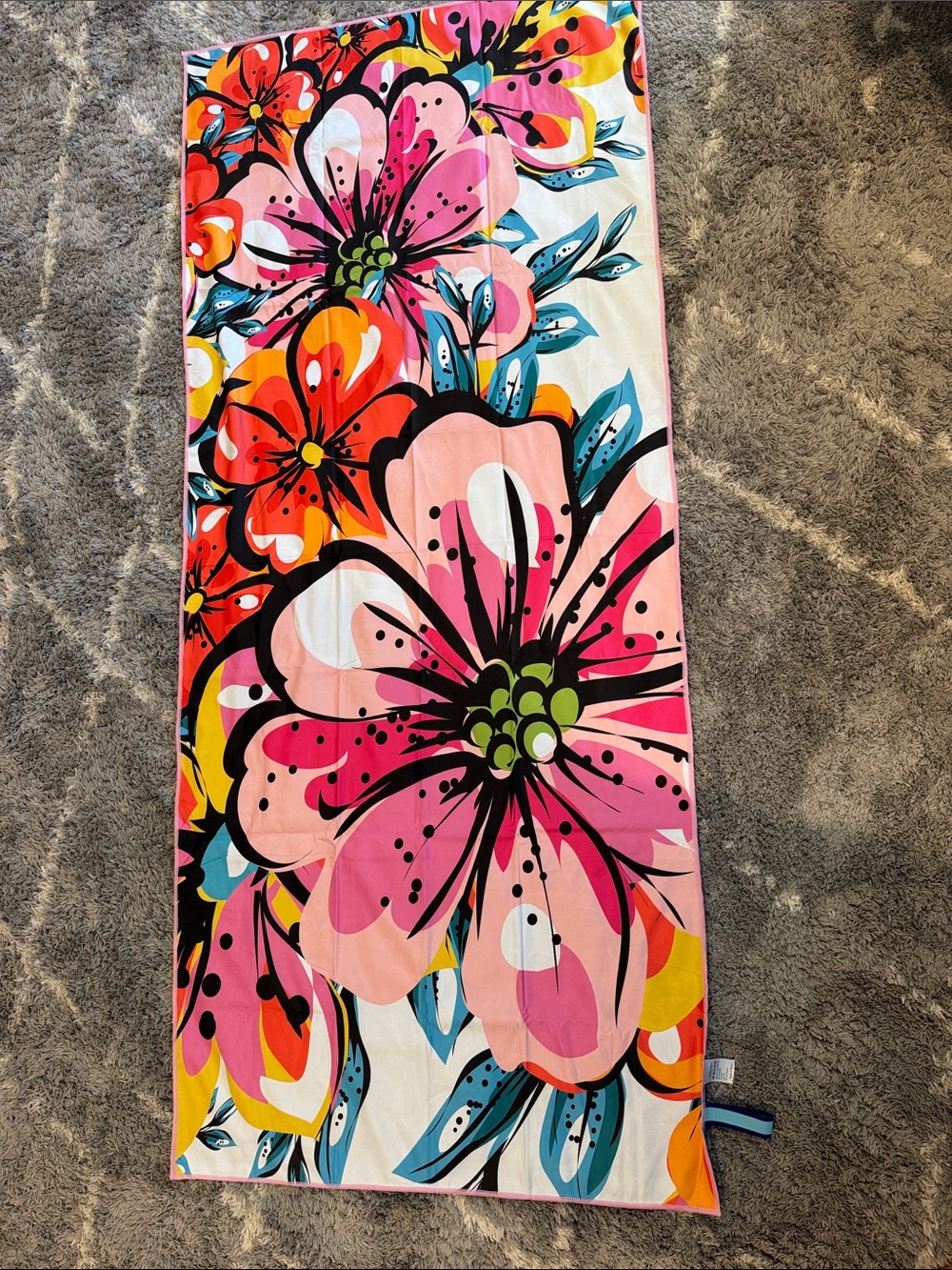 Floral Beach Towel - Pink Multi